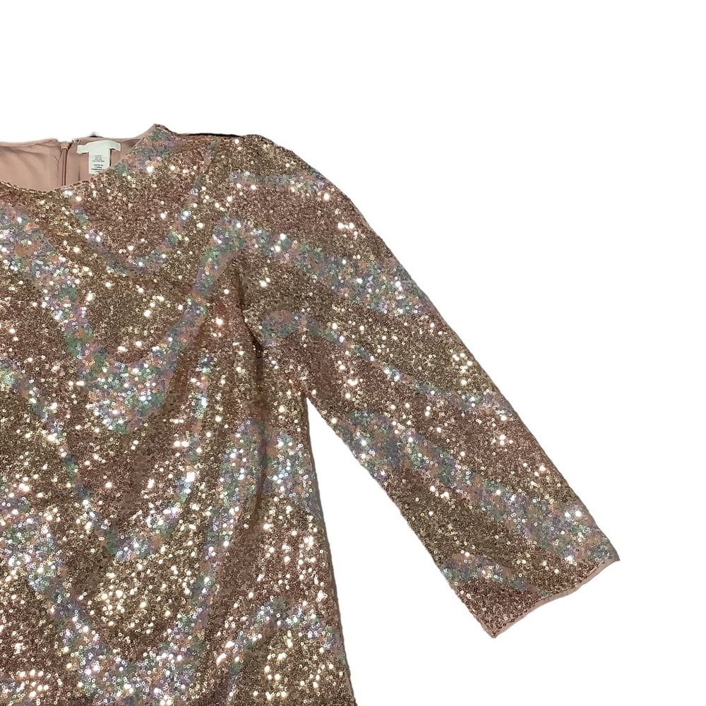 H&M Rose Gold Sequin Dress - Size XL - Picture 10 of 12